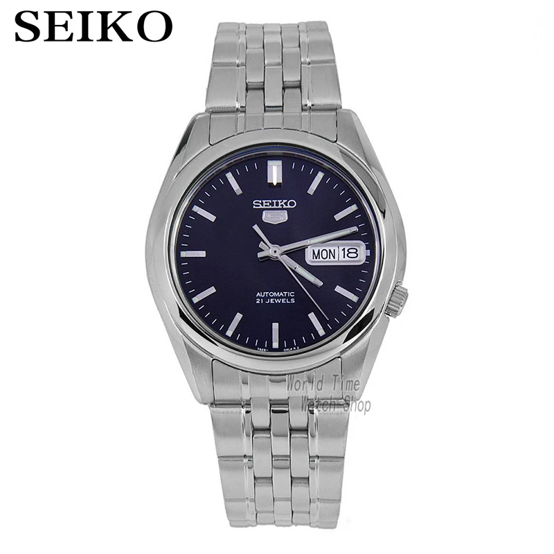 Часы seiko № 5 автоматически механические стали Водонепроницаемые мужские часы