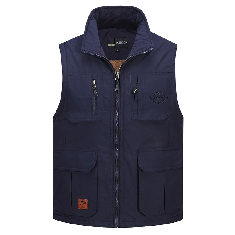 b Warm Fleece Tool Men Vest With Many Pockets Casual Parka Winter Sleeveless Jacket Outdoor fishing vest Multi Pocket Waistcoat b Warm Fleece Tool Men Vest With Many Pockets Casual Parka Winter Sleeveless Jacket Outdoor fishing vest Multi Pocket Waistcoat