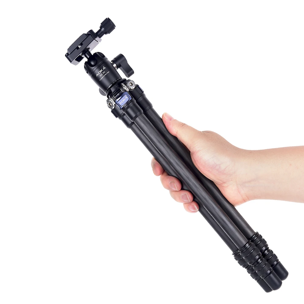 Tripé de Fibra de Carbono para Câmera Máxima de kg Profissional da Moda para Viagens ao ar 578g com Carga Mini Aoka Livre. Leve Cmp163cl - Image 2