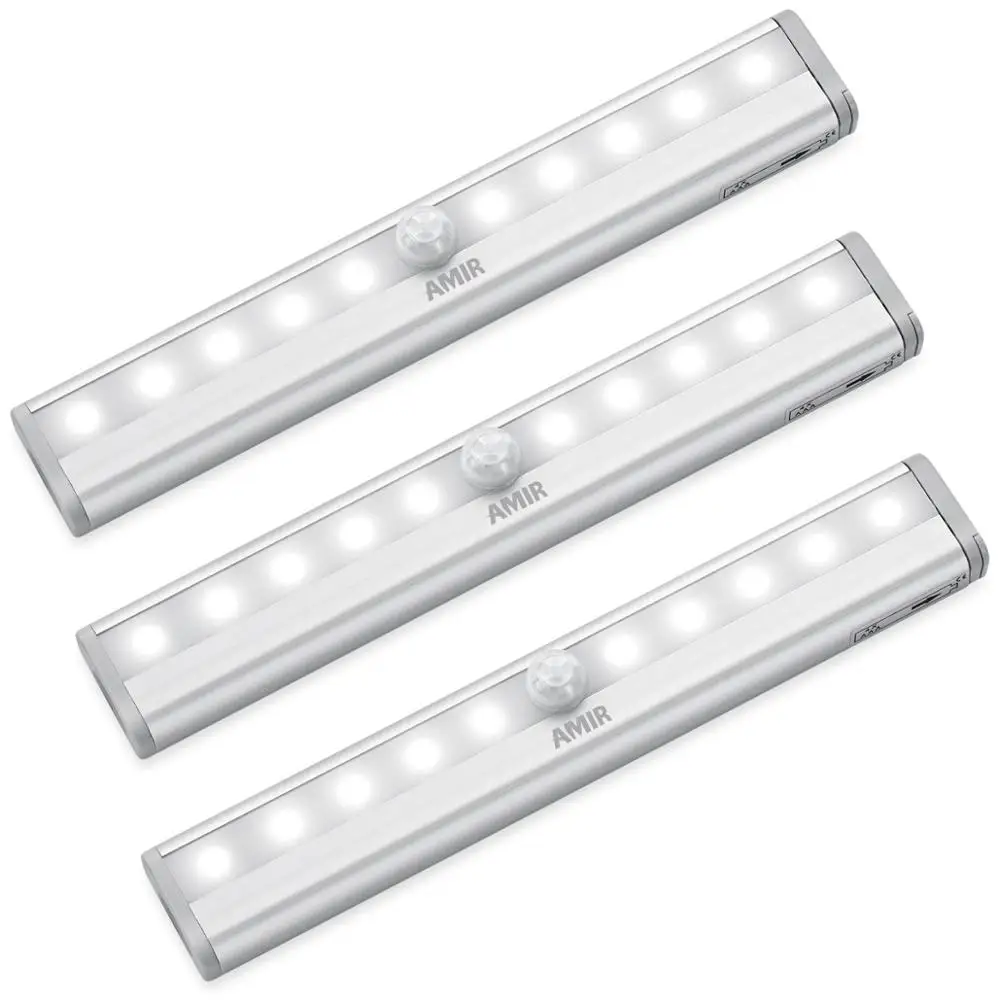 Preise AMIR 3 6 stücke LED Motion Sensor Wand Licht Drahtlose Leuchte Wand Lampen Moderne Schlafzimmer Schrank Schrank Treppen Nacht Bad Licht