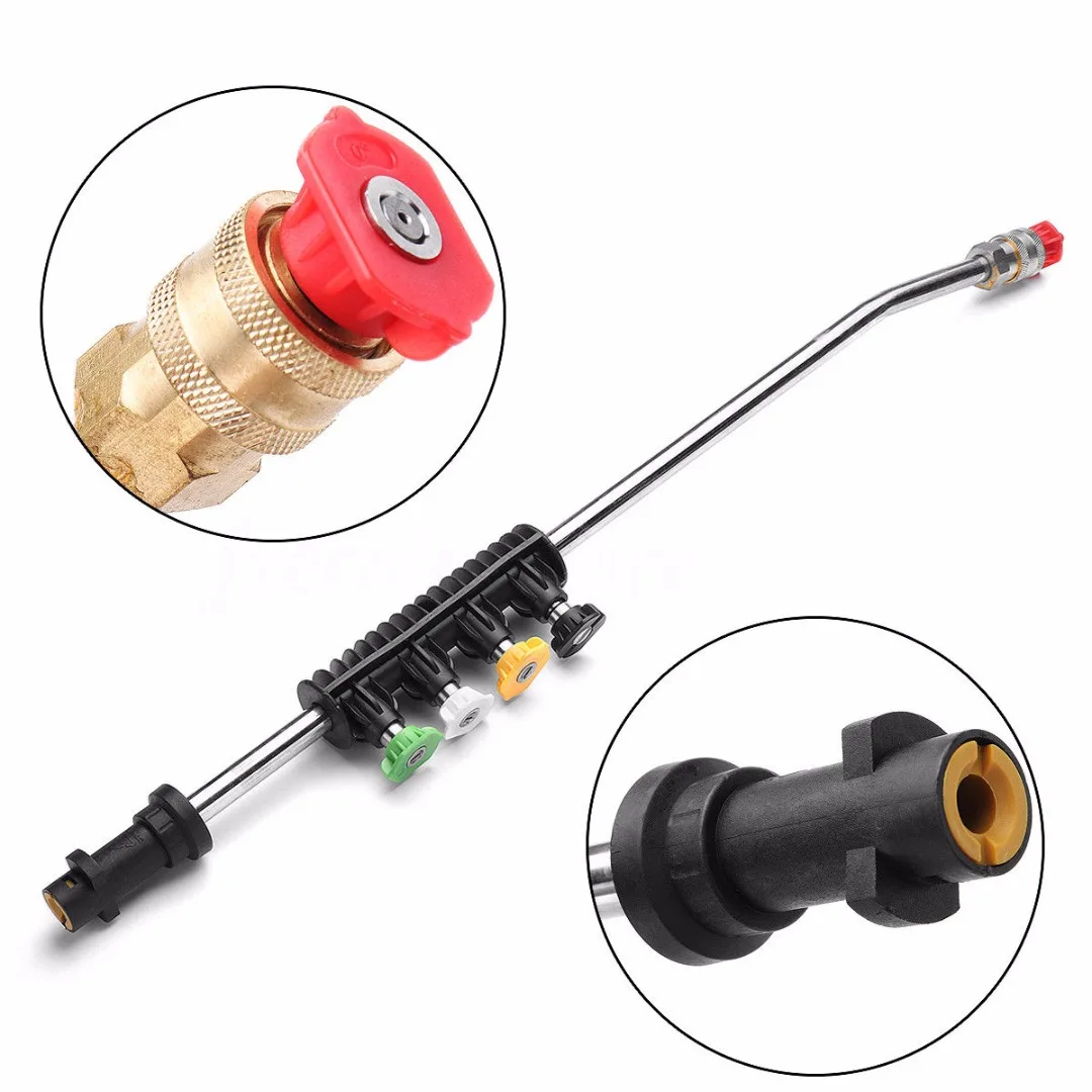 DWZ New Pressure Washer Jet Lance Spray Wand + 5pcs Nozzles Tips for Karcher K1-K7