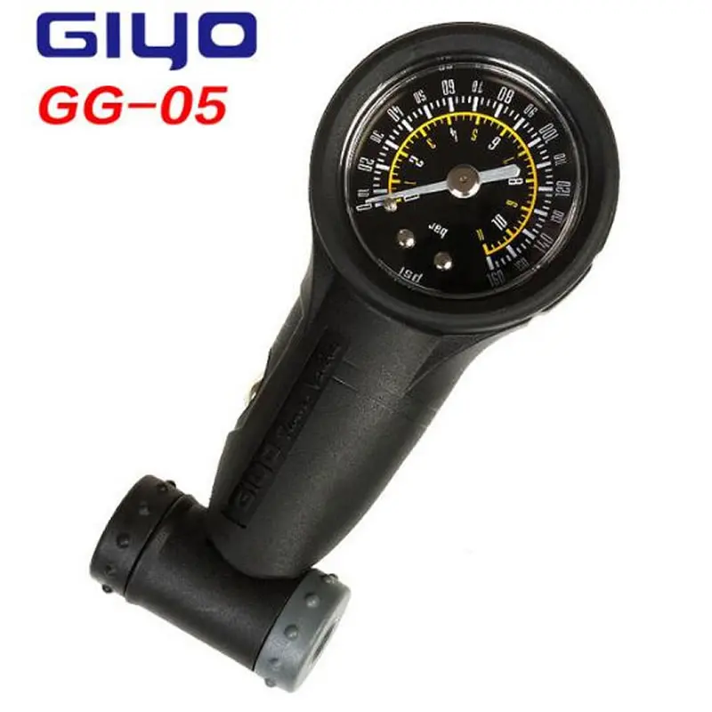Medidor De Pneu Bicicleta Giyo Schrader válvulas presta Barômetro Pressão de Ar 160 Psi