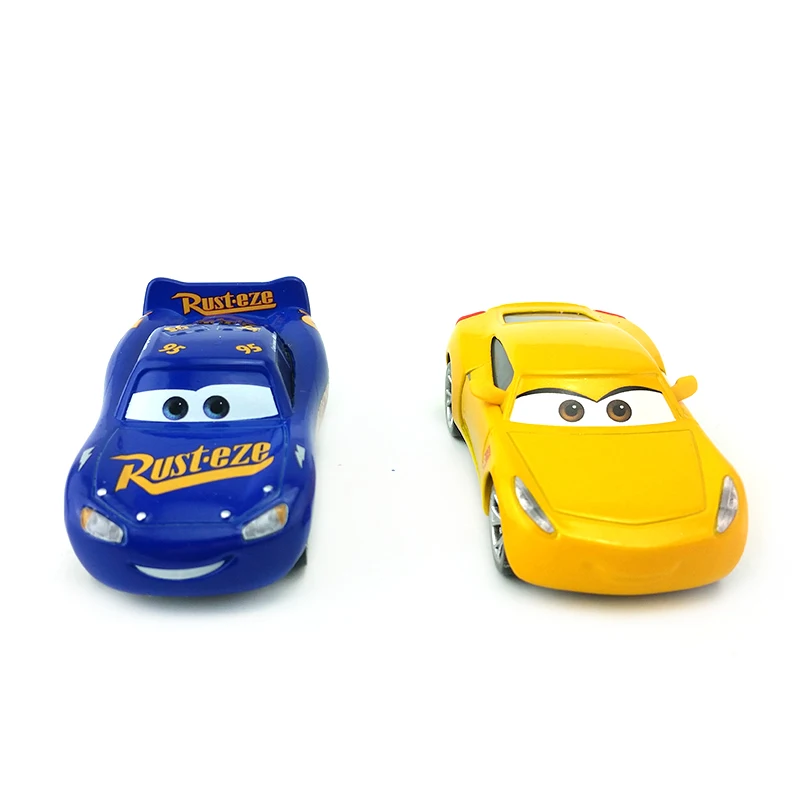 Disney Pixar Cars 3 сказочная молния Mcqueen& Cruz Ramirez металлическая литая игрушка автомобиль 1:55 Свободный абсолютно и