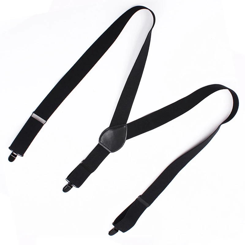 Hot Sale Men and Women All match Y Back Elastic Suspender Strap Pants Braces with 3 Clips
