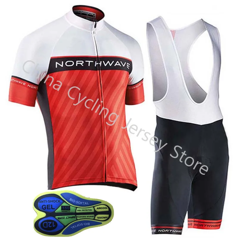 

2019 Summer Quick-Dry Racing Bike Cycling Clothing Breathable Bicycle Clothes NW Northwave Men Cycling Jersey Bike Bib Short E3