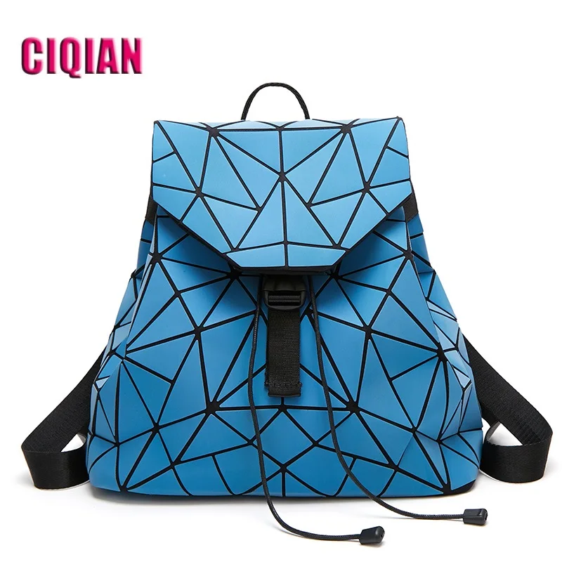

2019 NEW Luminous backpack Women geometric backpack women-bag Noctilucent bag Student's School Shoulder bag Free Shipping