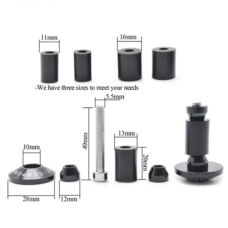 Универсальные мотоциклетные 7/" ручки на руль, алюминиевые наконечники ...