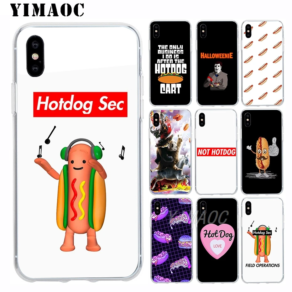 YIMAOC Not Hotdog Cute SEC Soft Silicone Case for Apple Iphone 11 Pro Xr Xs Max X 10 8 Plus 7 6S 6 SE 5S 5 7Plus 8Plus |