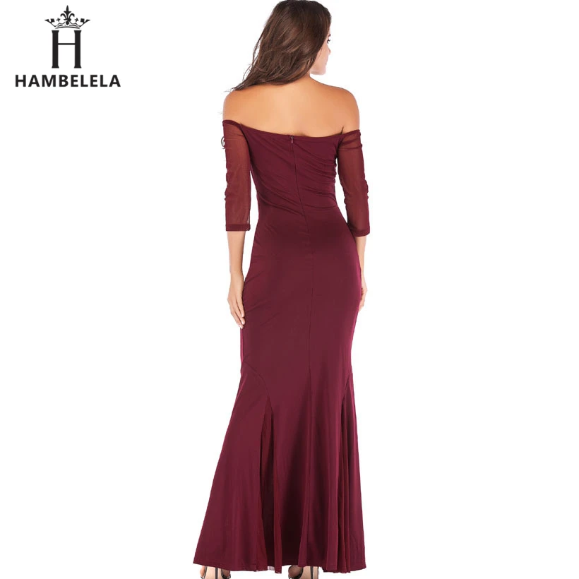 HAMBELELA Sequined Maxi Dress Long Sleeve Ankle Length Evening Party Dresses Sexy Maxi Dress Evening Gown Dress Off The Shoulder (7)