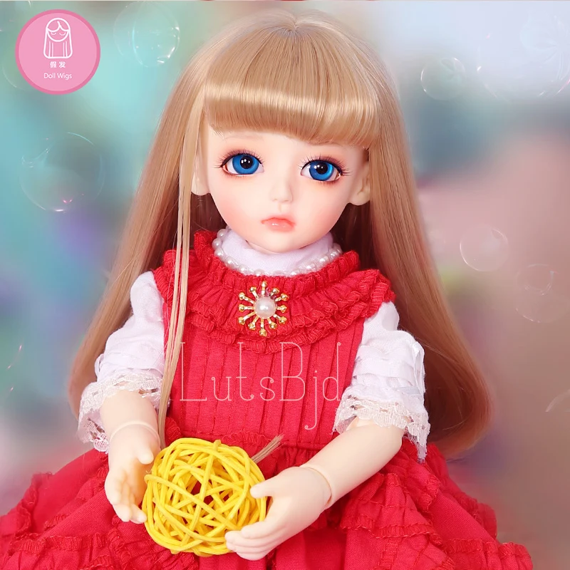 Парик для куклы bjd shinee LutsbjdlHoney Delf Размер 5-6 дюймов 1/6 высокотемпературный прямой парик для шарнирной куклы Прекрасный парик для красоты L06C