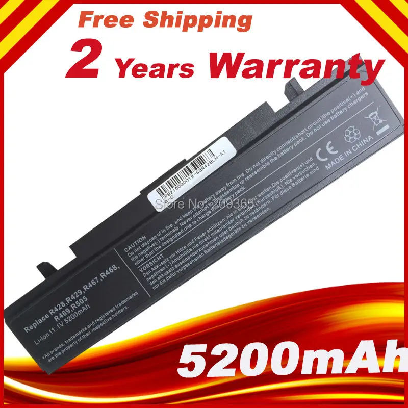 Аккумулятор для ноутбука Samsung 6 ячеек 5200 мАч 11 1 В RC510 RC530 RC710 RF411 RF510 RV410 RV411 RV415 RV510