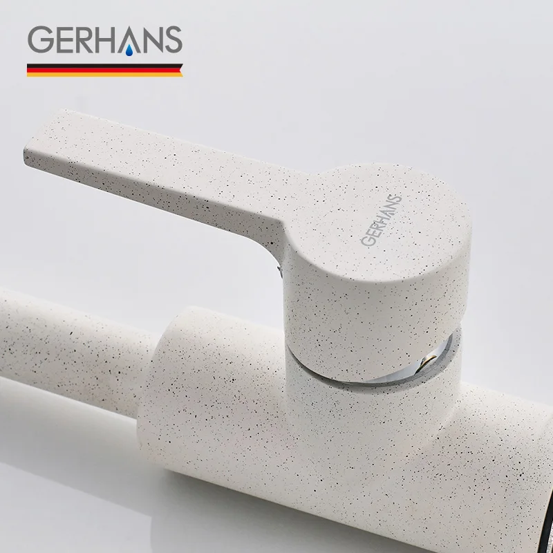 GERHANS Irismart высокий смеситель для кухни с высоким носиком белый кран бара