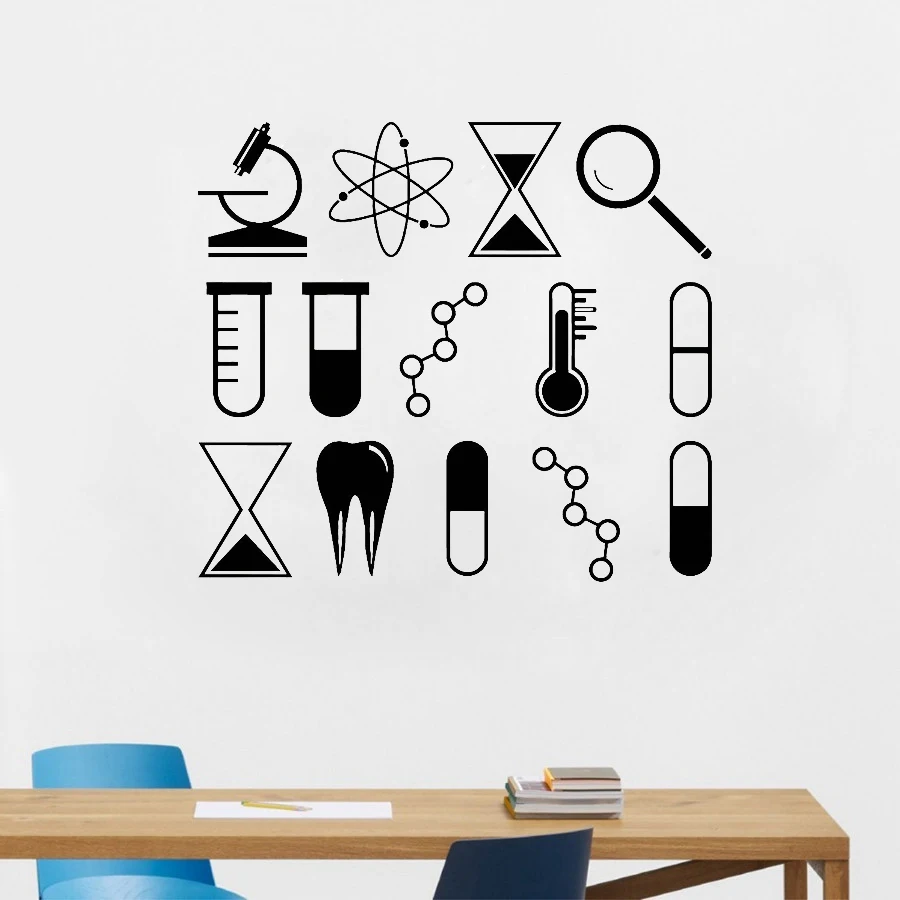 DIY Removable Science Wall Art Stickers University School Laboratory