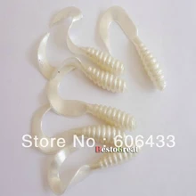 Белая Мягкая приманка с изображением личинок, силиконовая рыболовная приманка червь 6,5 см 2,5 г