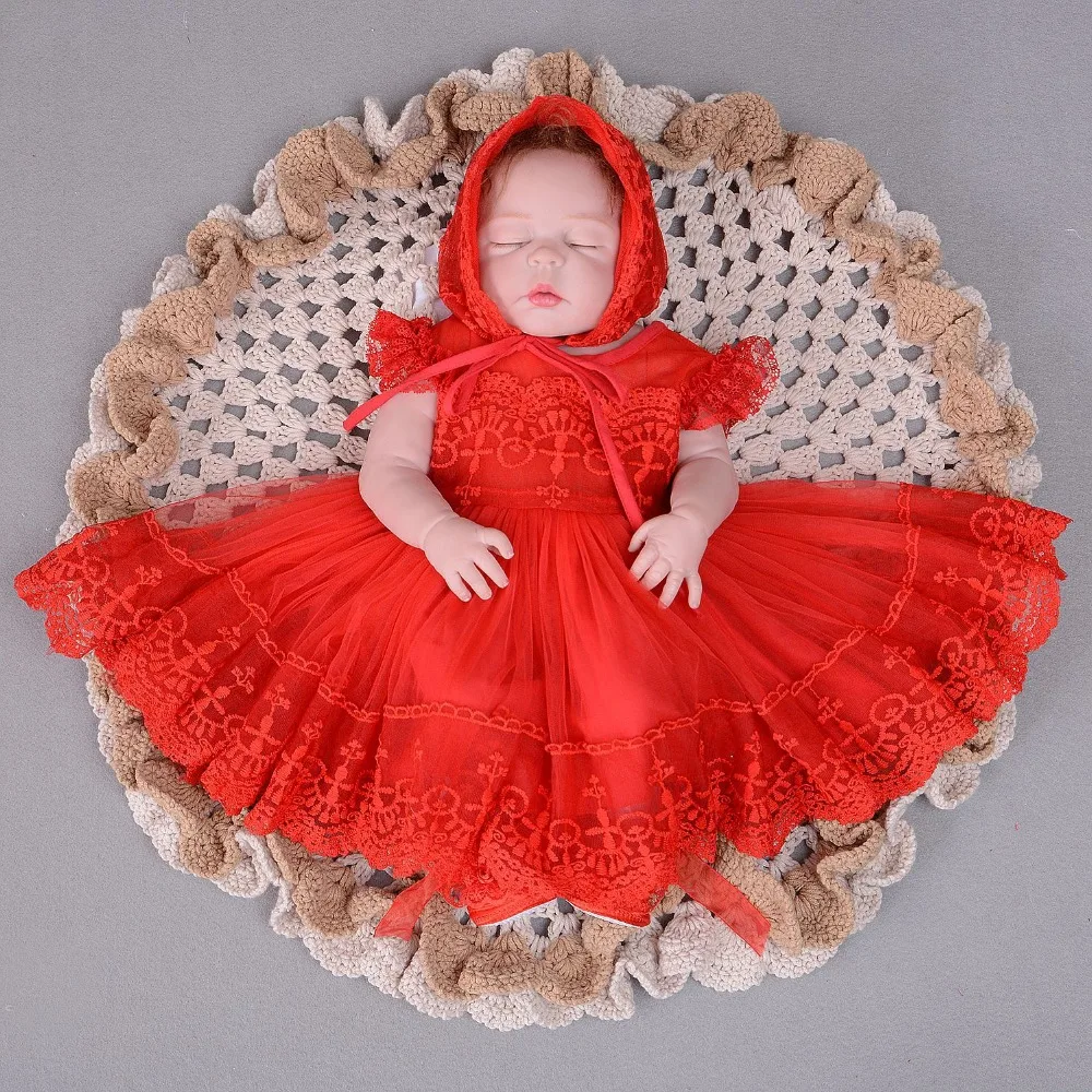 

55cm Full Silicone Reborn Girl Baby Realistic 23inch red skin princess bebe alive Lovely Birthday Gift Present bathe bonecas