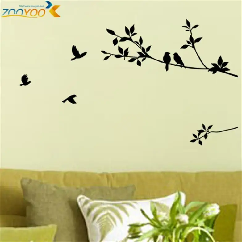 birds on branches tree wall decals zooyoo8171 decorative sticker