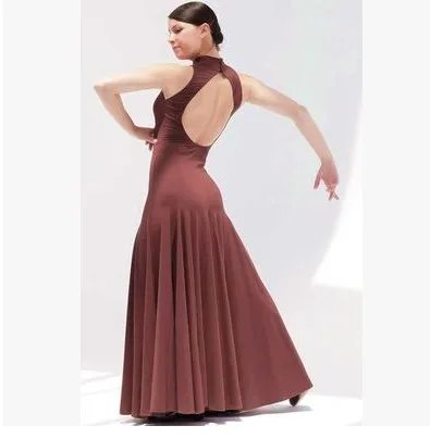

2018 Standard Ballroom Dress Led Costume Modern Dance One-piece Dress Expansion Practice Skirt Ballroom Waltzing Tango Fox Trot