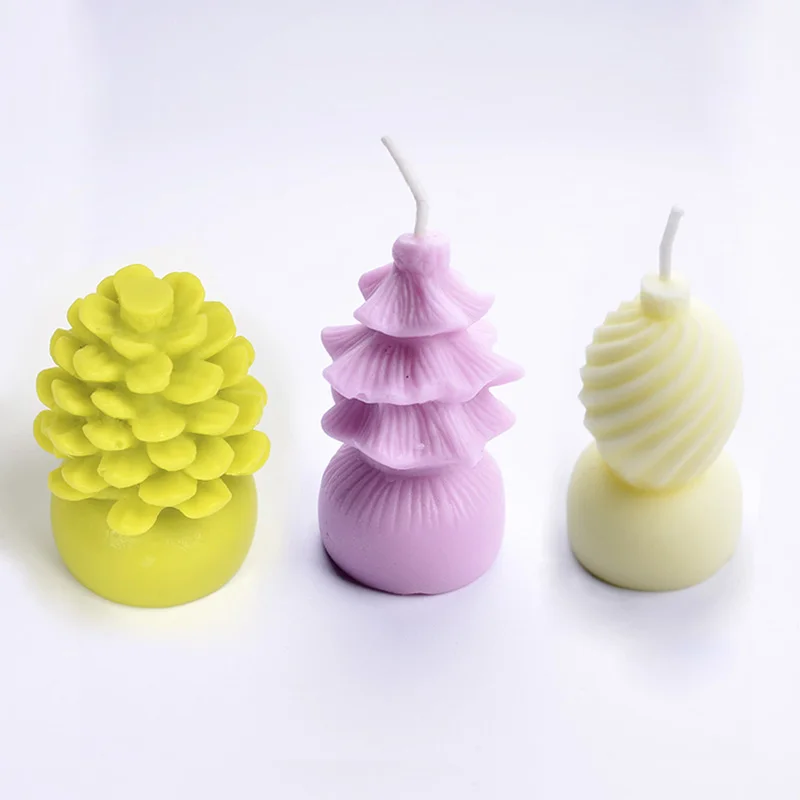 

3D Silicone Candle Mold DIY Handmade Soap Mould Craft Resin Clay Decorating Tool Christmas Mould