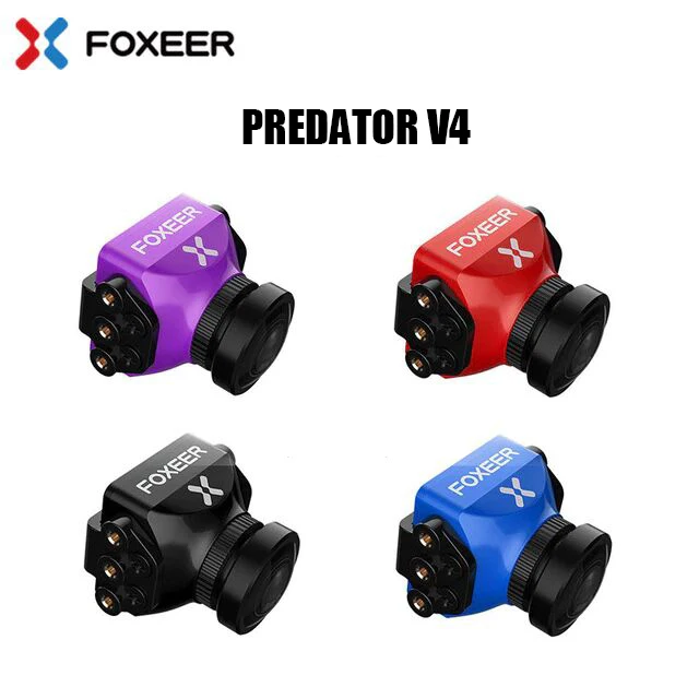 

Foxeer Predator V4 FPV Camera Racing Drone Mini Camera16:9/4:3 PAL/NTSC switchable Super WDR OSD 4ms Latency Upgarded PredatorV3