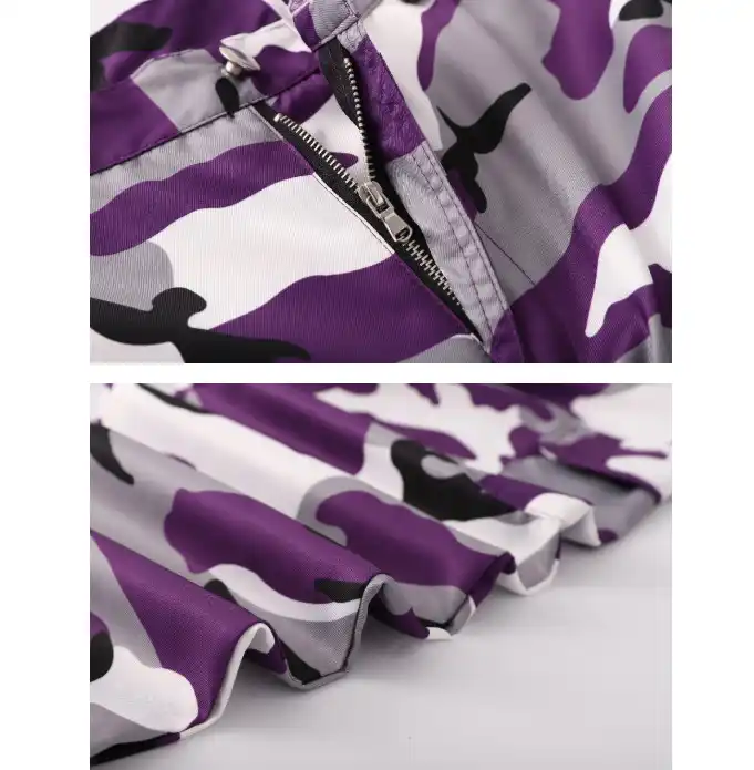 plus size purple camo pants