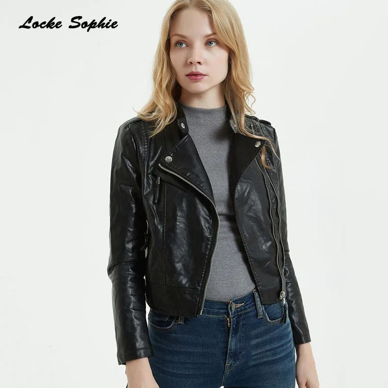 Women's Plus size short jacket blazers 2019 Autumn PU leather zipper Splicing faux fur Jacket ladies Skinny locomotive blazers