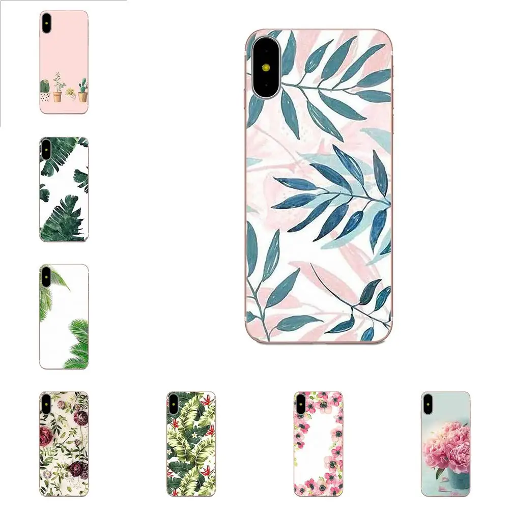 Роза пони Цветочные растения кактус банановые листья для Huawei Honor Mate Nova 2 6A 7A 7C 8C 8S 10
