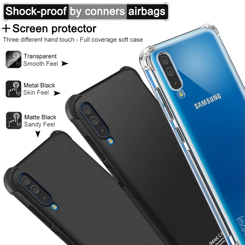 Мягкий силиконовый чехол Imak Для Samsung Galaxy A70 A50, противоударный чехол с подушками безопасности для Samsung Galaxy A30 A20 A60 M30 A40S A 70 50