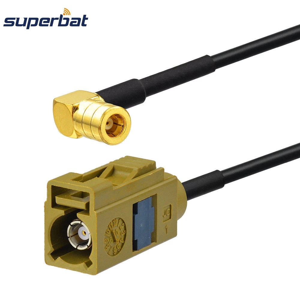 Superbat RF Coax Fakra Female Jack K to SMB Female RA Connector Radio