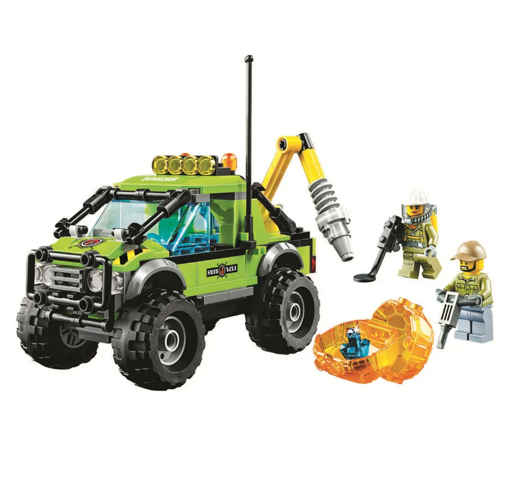 BELA City Explorers Volcano Exploration Truck Set Building Blocks Sets Bricks Kids Model Kids font b