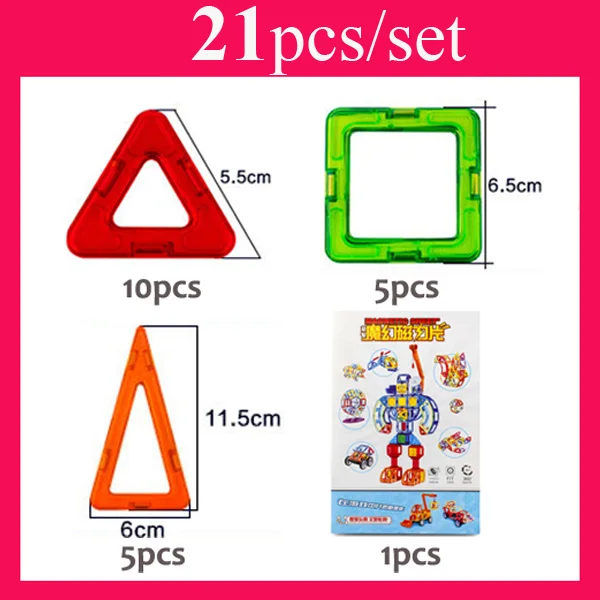 21-89 шт. большой размер Магнитный дизайнерский Строительный набор модели и здания Magnent обучающие игрушки для детей Детский подарок - Цвет: Армейский зеленый