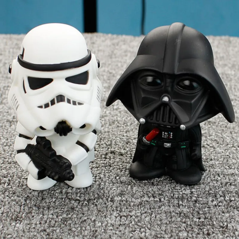

Car Ornament Cute Star Wars Action Figure Doll Automobiles Interior Black Darth Vader White Stormtroopers Model Decoration Gifts
