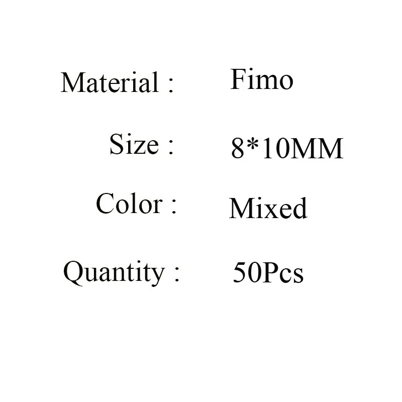 Бесплатная доставка бусины FIMO 8 мм 50 шт./лот из полимерной глины