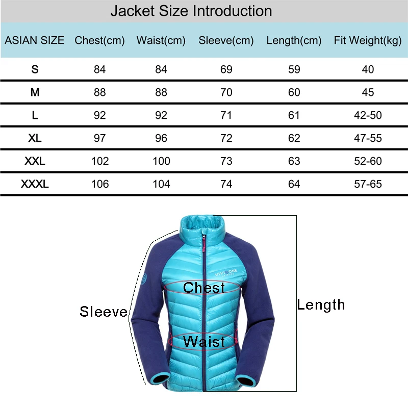 TRVLWEGO Sportswear Hiking 87% White Duck Down Jacket Female Windbreaker Warm Sports Coat Camping Hiking Outing Jackets Women