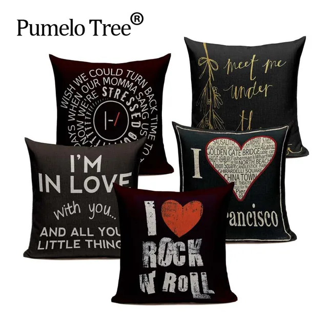 Us 3 29 34 Off European Style Black Elegant Letter Cushion Cover Decorative Pillows For Sofa Car Home Large Floor Woven Linen Toss Pillow Case In Us 3 29 34 Off European Style Black Elegant Letter Cushion Cover Decorative Pillows For Sofa Car Home Large Floor Woven Linen Toss Pillow Case In