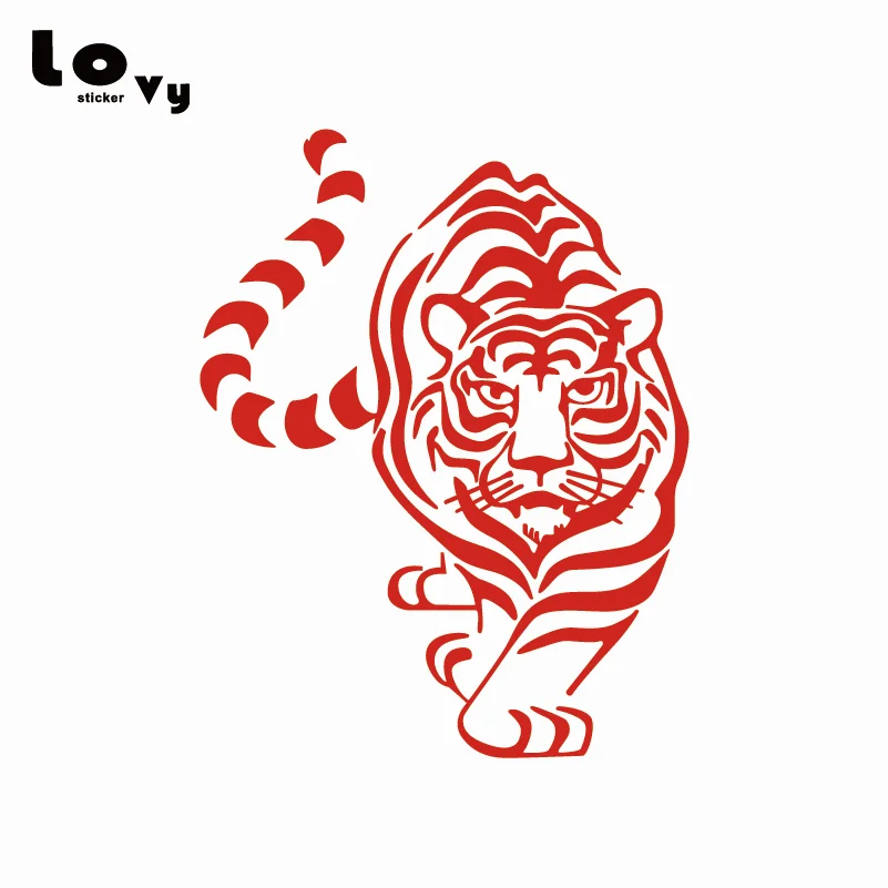 Tiger Cinyl забавная наклейка для автомобилей мультяшная автомобиля с животными