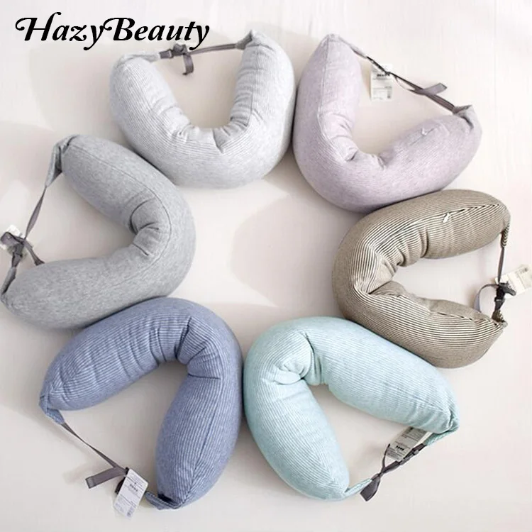 

Hazy Beauty New Arrival Polystyrene EPS Particles U-shape Pillow Travel Neck Pillow Cotton Nylon Comfortable Neck Pillow