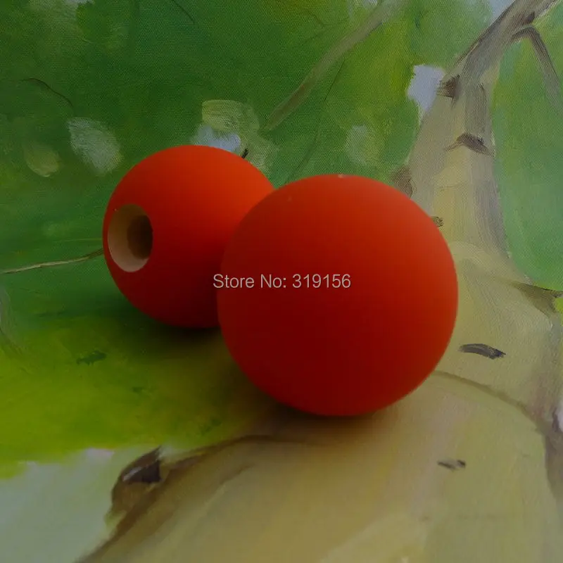Red Rubber Kendama ball 1.50 USD, Standard 6CM Made from beech wood