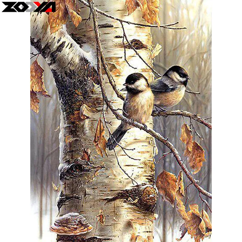 

Full square diamond 5D DIY diamond embroidery birds on the tree diamond painting Cross Stitch Rhinestone mosaic decoration CX