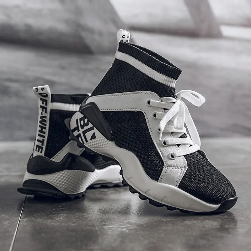 Размеры 35-40, г. новая обувь на платформе женские летние кроссовки для бега на плоской подошве женская обувь черного и белого цвета для молодых девушек