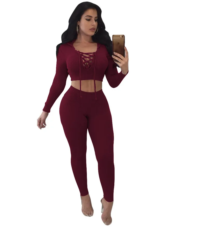 Autumn Winter 2 Piece Set Tracksuit Women 2017 Long Sleeve