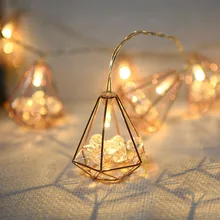 Luxtry 20 светодио дный s светодиодный алмаз с розой акриловый свет Строка Фея Праздник Гирлянда Рождество вечерние партия Декор Gerlyanda батарея