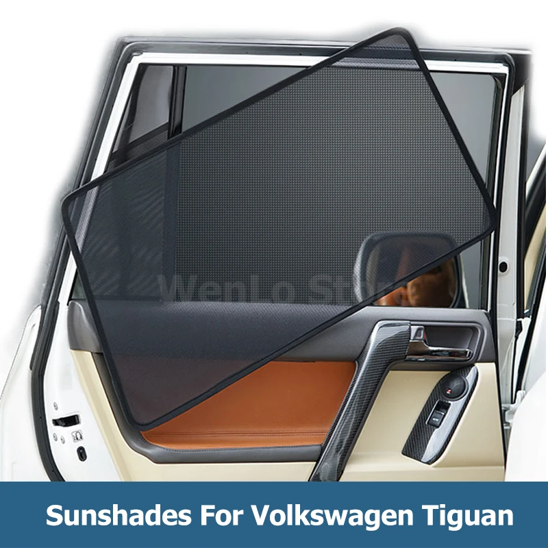

4 Pcs Magnetic Car Side Window Sunshades Cover Block Static Cling Visor Shield Screen For Volkswagen Tiguan 2017-2018