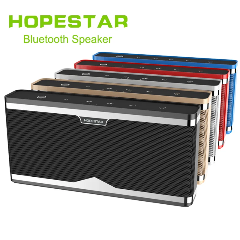 

HOPESTAR Touch Column Wireless Bluetooth Speaker Portable Outdoor Soundbar Loudspeaker Subwoofer Power Bank Stereo Mic Speaker