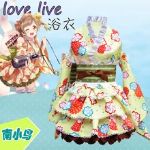LoveLive Anime Cosplay Minami Kotori Cos Fiesta de Halloween set Completo 3in1 (Kimono + cinturón + calcetines)
