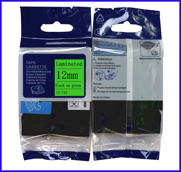 Tze731 tze 731 tze tz 731 tz731 tz 731 Label Tape Ribbon 12mm For Brother Printer