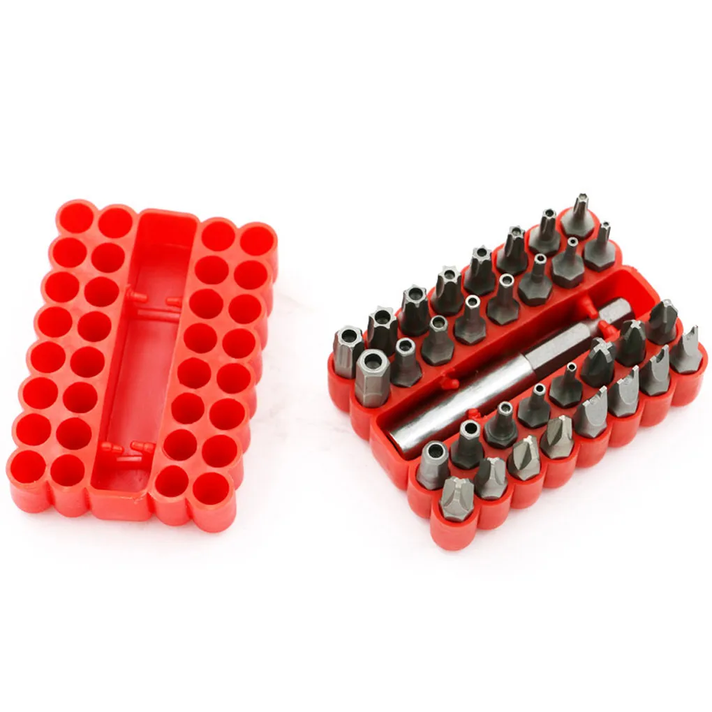 33 Pcs Security Screw Hex Bit Head Set 1 4 2 5Mm Hollow Tips Screw