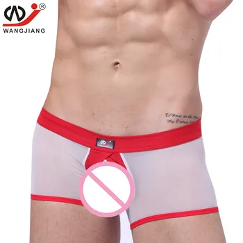 

Mesh Sexy Men Pouch Underwear Boxer Shorts Man Hot Jock Strap Enhancer Gay Male Underwears Underpants