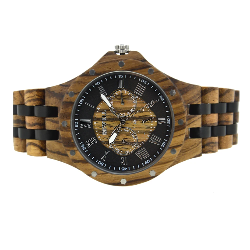 BEWELL WOODEN WATCH
