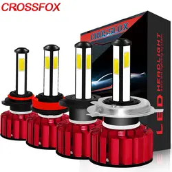 CROSSFOX автомобиля светодиодный фар 12 В 6000 К H4 H7 H11 9005 9006 9003 HB2 HB3 HB4 Светодиодный лампочки 10000LM авто лампы 4 сторона супер яркий