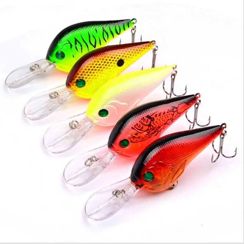 

5pcs/lot 10g 9.5cm Crank Fishing Lures Set Lifelike Hard Baits Crankbaits Treble Hook Fishing Tackle 3D Eyes Peche Wobblers
